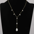 11.5carat Waterdrop All Moissanite Pendant Neclace with Certificates 925 Silver Pear Cut Diamond Long Tassel Neckchain for Women