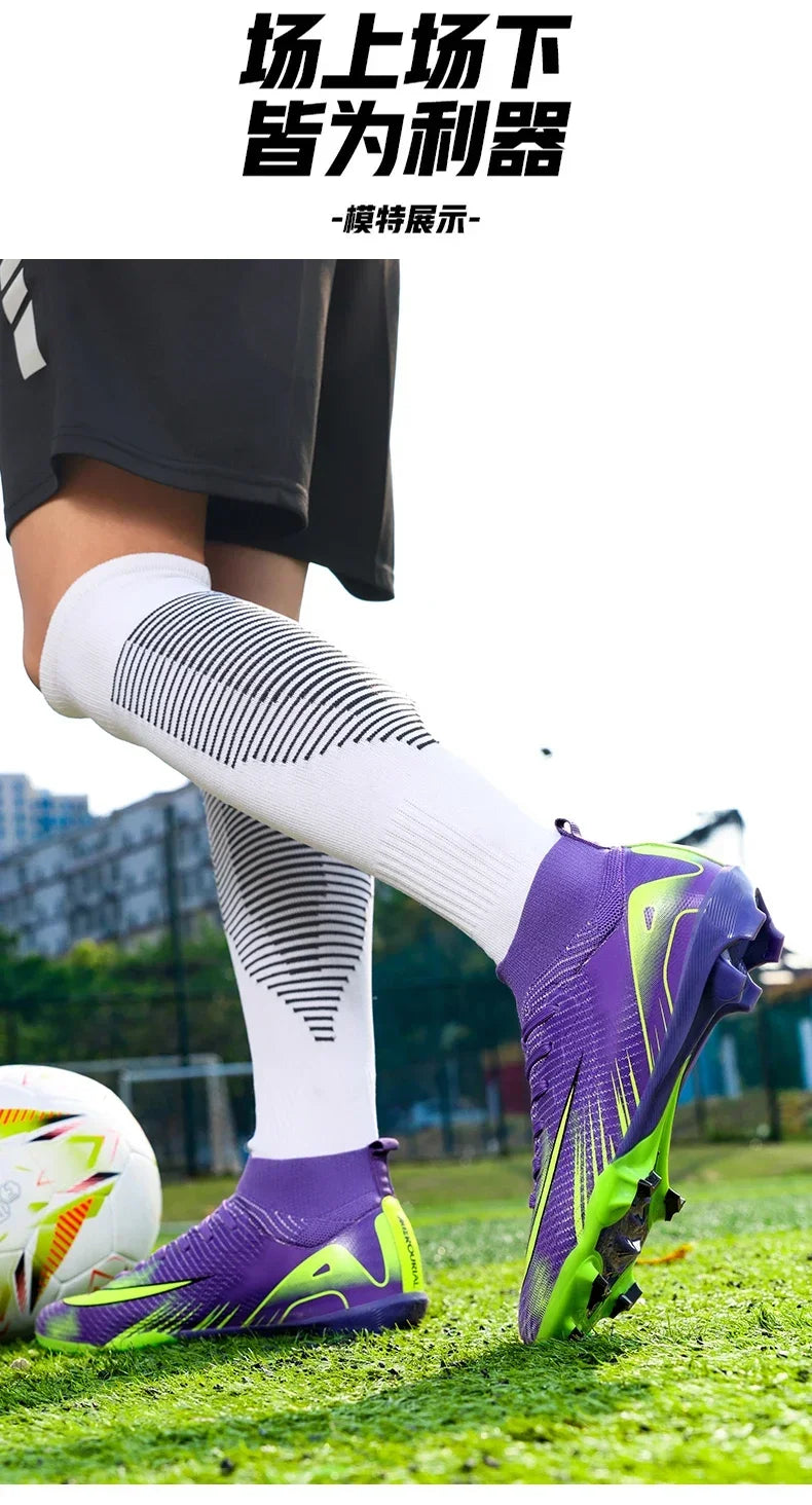 New Men Football Boots Ultralight Training Soccer Shoes Breathable Unisex Professional Wholesale Indoor Futsal Drop Shipping