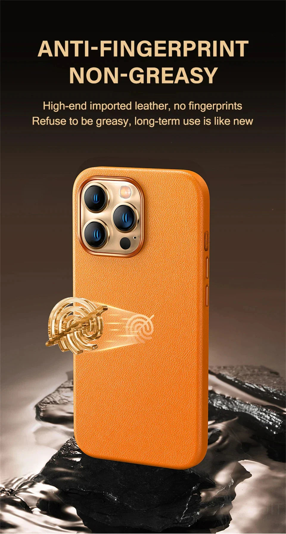Original For Magsafe Animation Leather Case For iPhone 13 Mini 14 15 16 Pro Max Plus Magnetic Wireless Charging Shockproof Cover