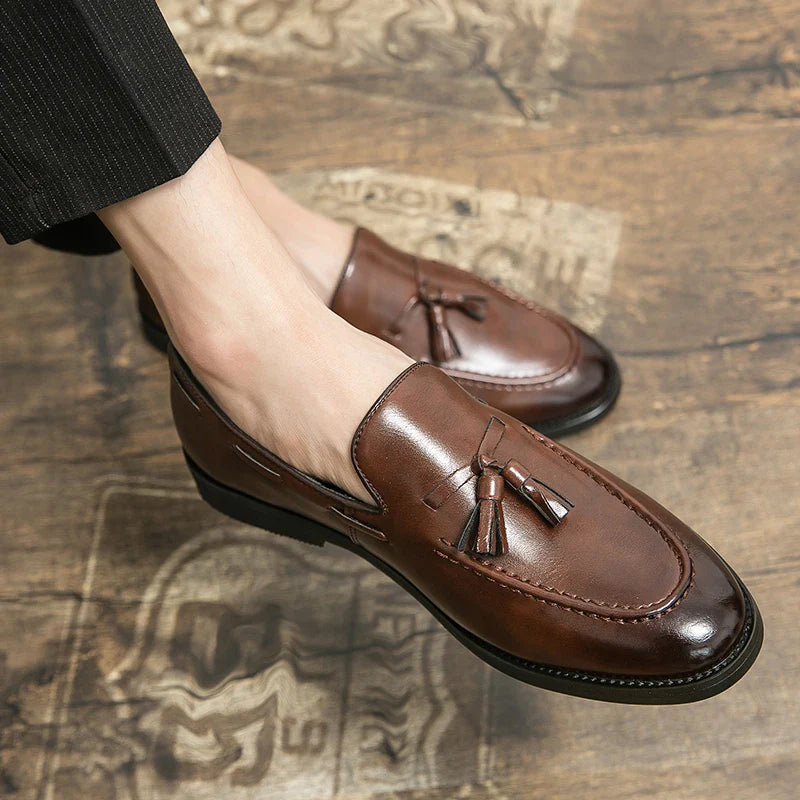 Men’s Classic Casual Loafers – Slip-On Lightweight Walking Shoes (Black, Brown, Navy)