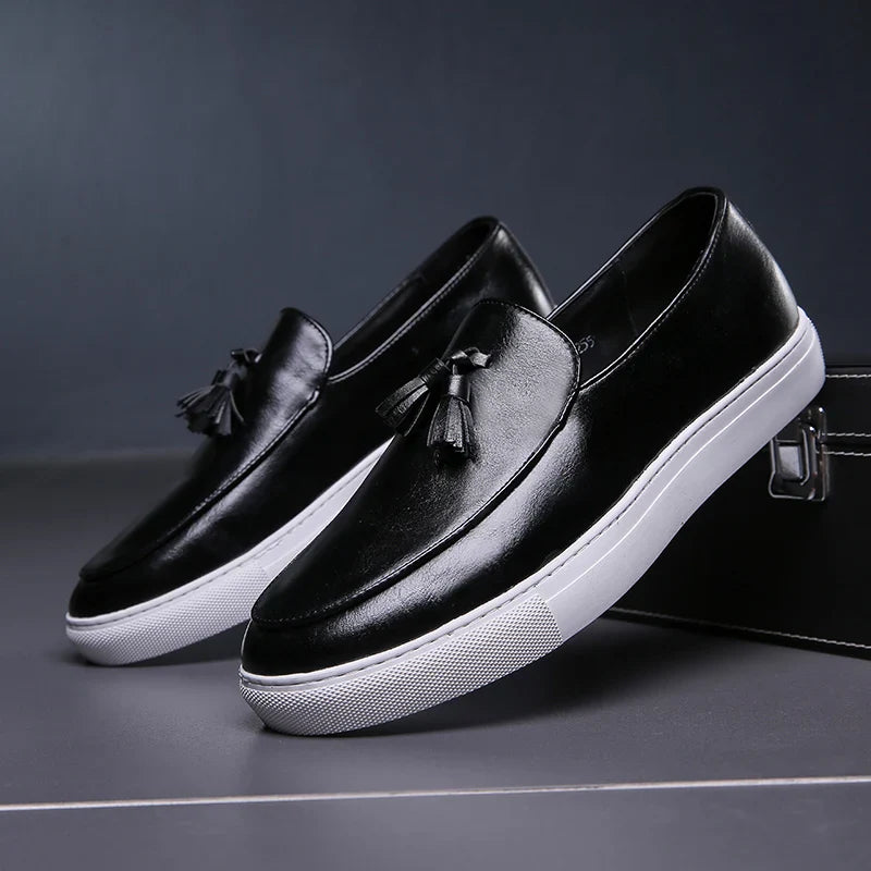 Zapatos De Hombre Loafers Men's Tassel Slip-On Comfortable Men Leather Shoes Casual Shoes Fashion Oxford Shoes Large Size 38-47