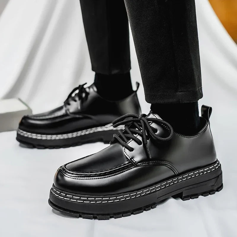 Mens Dress Shoes Leather Casual Office Work Loafers Platform Outdoor Walking Fashion Sport Luxury Designer Summer Sneakers