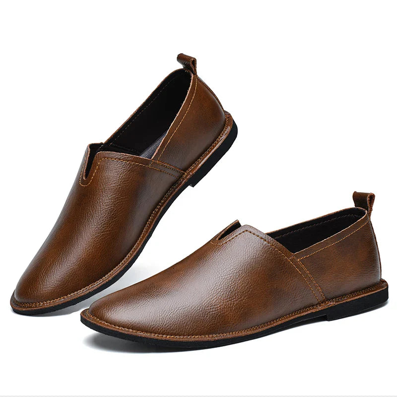 Large Men'S Soft Soled Retro Casual Loafers Comfortable And Non Slip Designed Purely By Hand For Casual Business Shoes 38-47