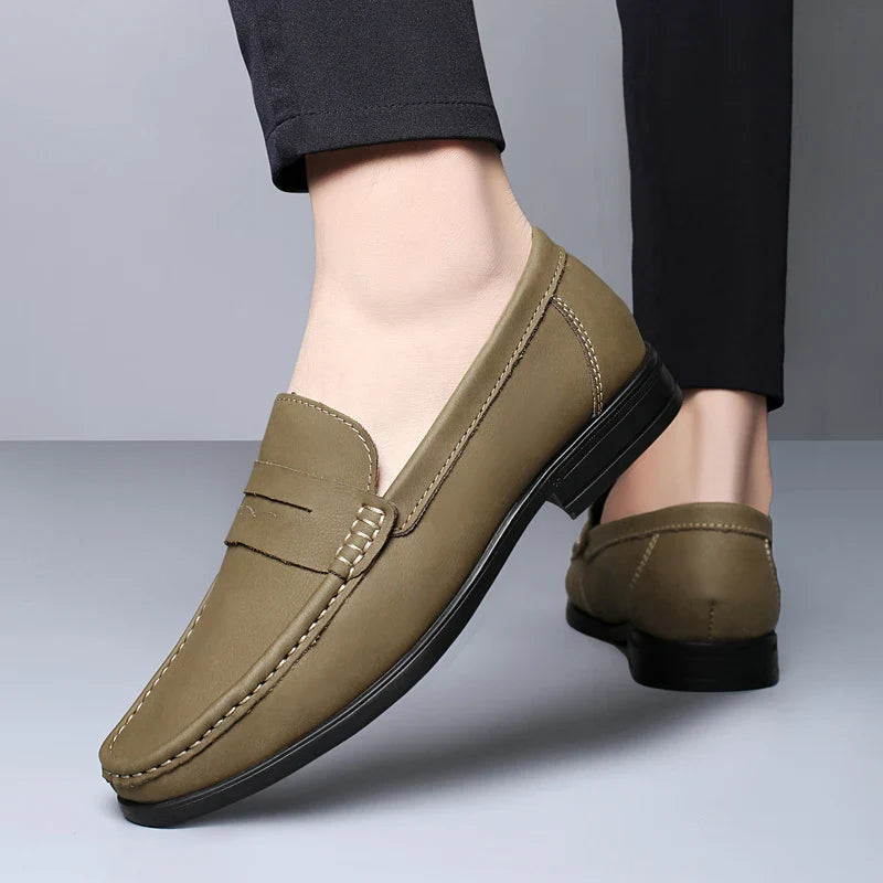 Men's New Style Business Formal Loafers Comfortable Breathable Office Casual Shoe Anti-Slip Outdoor Wear-Resistant Walking Shoes