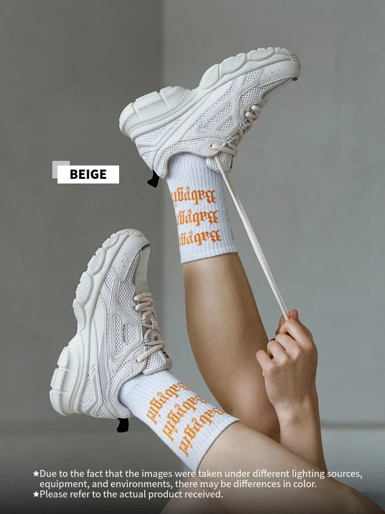 Women Sports Shoes Outdoor Lightweight Breathable Jogging Sneakers Female Casual Mesh Anti-slip Lace Up Running Shoes