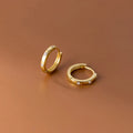 925 Sterling Silver Statemnet Gold Plaid Simple Huggies Ear Buckles Elegant French Piercing Hoop Earring for Women Jewelr