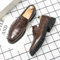 Mens Casual Leather Breathable Business Designer Brand Office Loafers Formal Classic Smile Footwear Dress Shoes for Men Flats 48