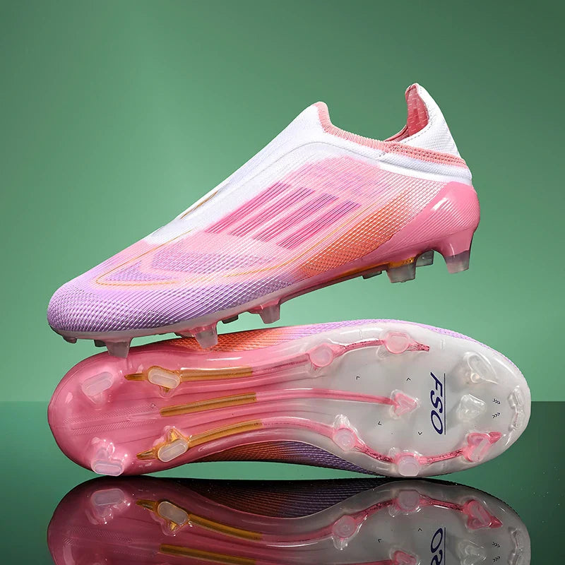 New Men Football Boots Outdoor Sport Training Soccer Shoes Match Boys Adult Cleats Breathable Non Slip Long Spikes Comfortable