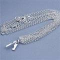 1pcs 925 Sterling Silver 16-30 Inches Rolo Bead Figaro Chain Necklace for Men Women 9 Designs Fashion Jewelry