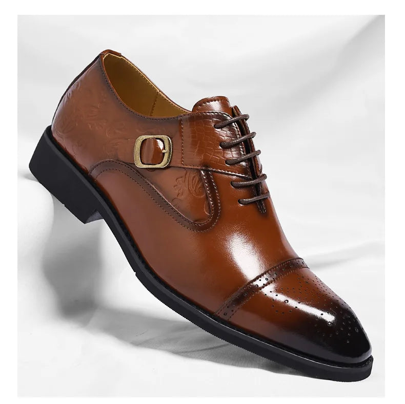 Men's Big Size Leather Shoes Spring Autumn Formal Business Office Wedding Dress Shoes for Man New Designer Business Shoe Man