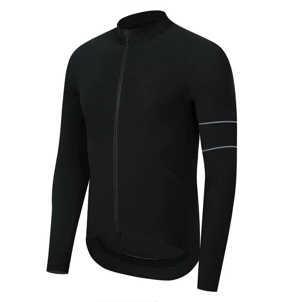 Cycling Jersey 10-20°C Autumn Long Sleeve Road Bike Clothes Thermal Fleece Warmth  MTB Bicycle Jersey