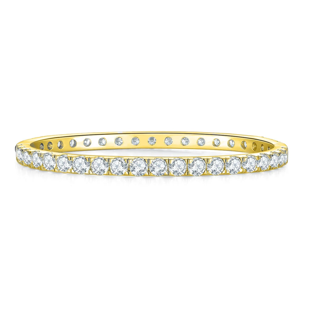 Real GRA Certified D Color 4mm 0.3CT Full Moissanite Bangle Bracelet for Woman Party S925 Sterling Silver Diamond Bracelets