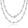 14.35-19ct Marquise Cut Moissanite Tennis Necklaces for Women Wedding Jewelry s925 Silver Authentic Moissanite Necklace