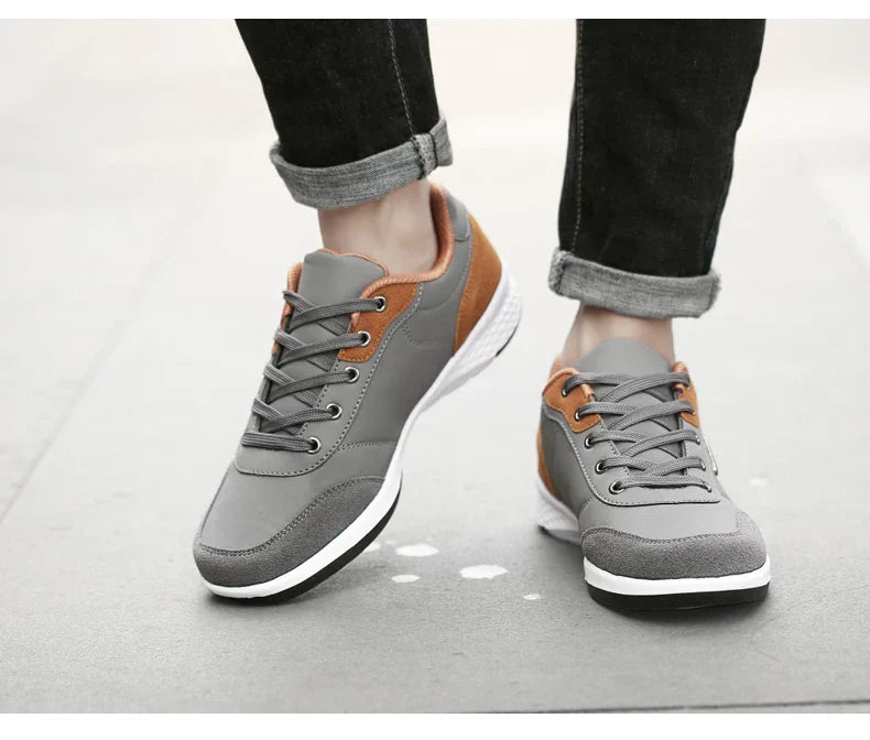 Men Shoes Spring Autumn Waterproof Walking Sneakers Leisure Male Leather Sports Shoes Non-Slip Footwear Tennis for Men