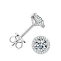 1ct D Color Moissanite Earring 925 Sterling Sliver Plated White Gold Ear Stud Wedding Engagement Earrings For Women