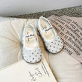 Summer Breathable Lace Mesh Ballet Flats Kids Girls Luxury Brand Design Crystal First Walkers Shoes Baby Children Bling Zapatos
