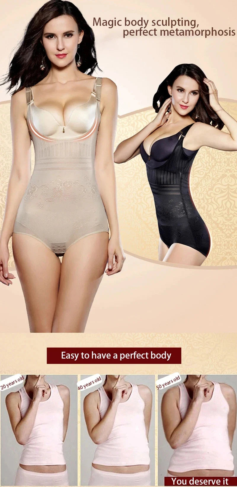 Body Shaper Women Waist Trainer Slimming Tummy Control Underwear Flat Belly Corset Bodysuit Shapewear Cincher Firm Underbust