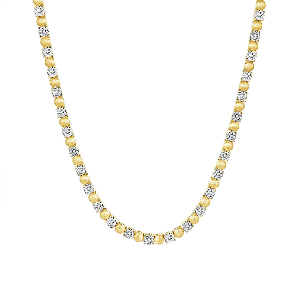 each 5mm Round Moissanite Necklace Bracelet Set for Women S925 Silver Plated 18K Gold Wedding Party Fine Jewelry Gift