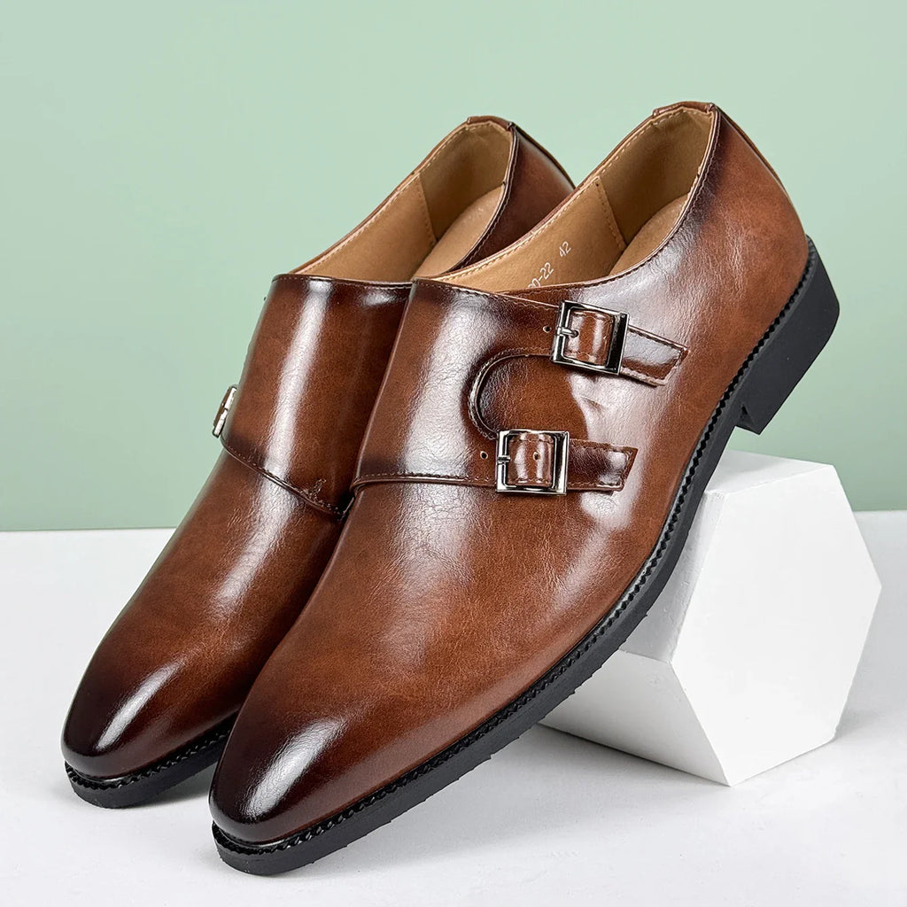 Men's Breathable Casual Leather Shoes – Soft Slip-On Walking Loafers for Everyday Wear