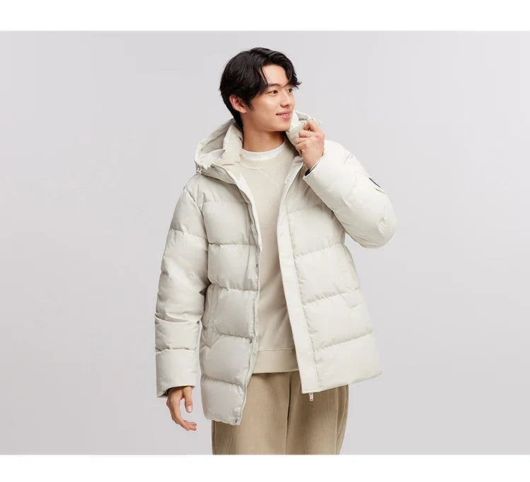 Down Jacket Men 2026 Winter New Hooded Mid-Length Thick Versatile Coat