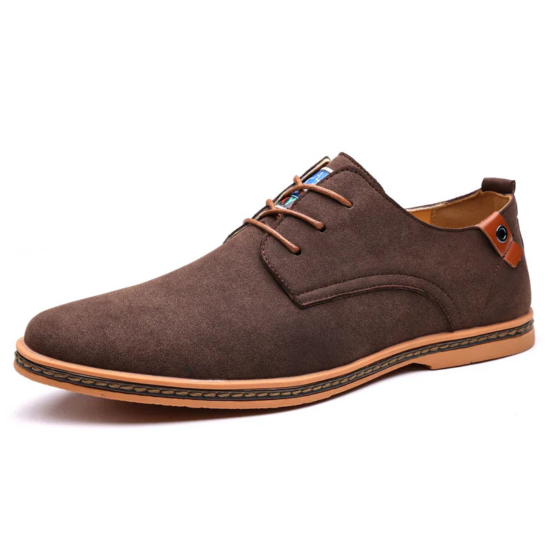 Men's Casual Business Leather Shoes Men Fashion Lace-up Derby Shoe Mens Light Comfortable Outdoor Driving Flats