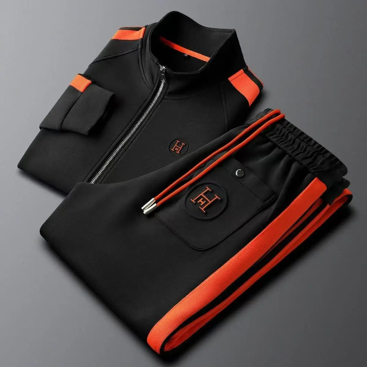 2026 Men Tracksuit Sportswear Set Men's Jacket Trendy ins Embroidered Fashion Men's Jacket Trousers Two-Piece Suit