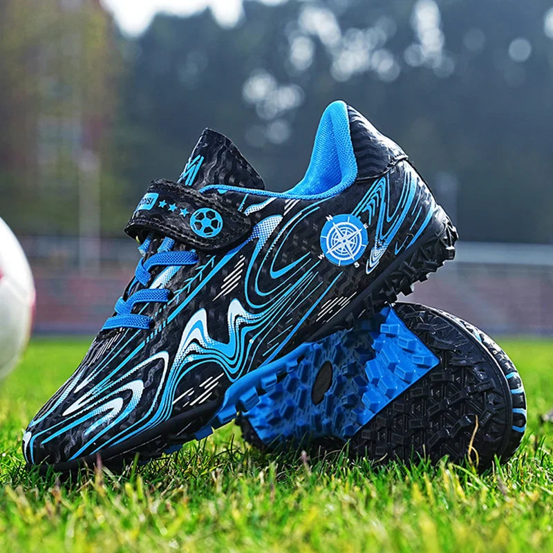 Kids Soccer Cleats Football Shoes Non Slip Breathable Lightweight Training Sneakers Boys Girls Children Football Match Boots