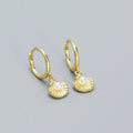 925 Sterling Silver Romantic Sea Shell Pendant Synthetic Pearl Drop Earrings for Women Trendy Beach Bohemian Part Jewelry
