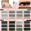 Clusters Lashes With Waterproof Strong Hold DIY Lash Extension Kit Lash Bond And Seal And Eyelash Tweezers Makeup