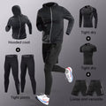 Sports suit men's running gym clothes autumn and winter quick drying clothes tight fitting equipment