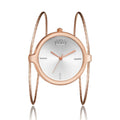 Fashion casual ladies quartz watch, round bracelet watch, elegant alloy ladies watch, quartz watch.