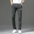 Luxury Stretchy Straight Leg Jeans plus Size Loose Fit Fashionable Printed Bottoms Versatile High Waist Denim Trousers