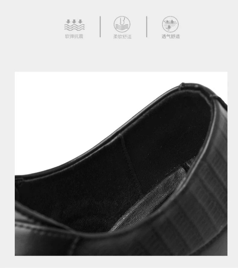 Business Formal Casual Wedding Shoes for Men Fashion New Designer Inner Increase Shoes Male Spring Autumn Retro Leather Shoe Man