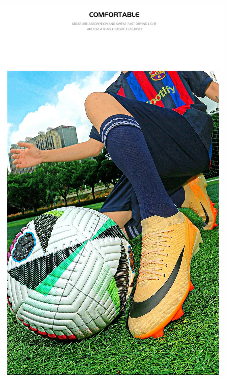 New Men's Football Boots Training FG Top Quality Sneakers Non-Slip Soccer Shoes Cleats Wholesale Drop Shipping Unisex Adult