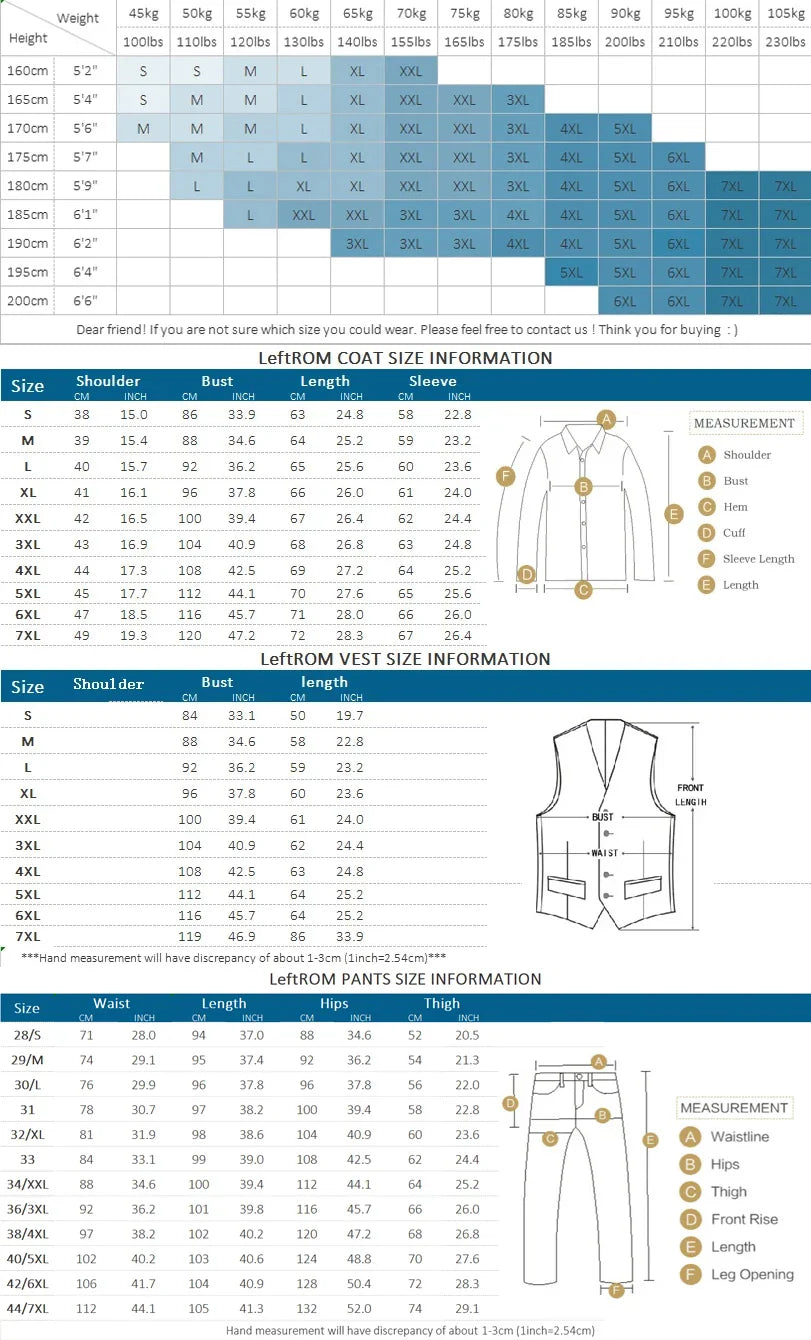 ( Blazer+Vest+Pants ) Groom Wedding Male Suit Luxury Brand Fashion Striped Men's Casual Business Office Double Breasted Suit