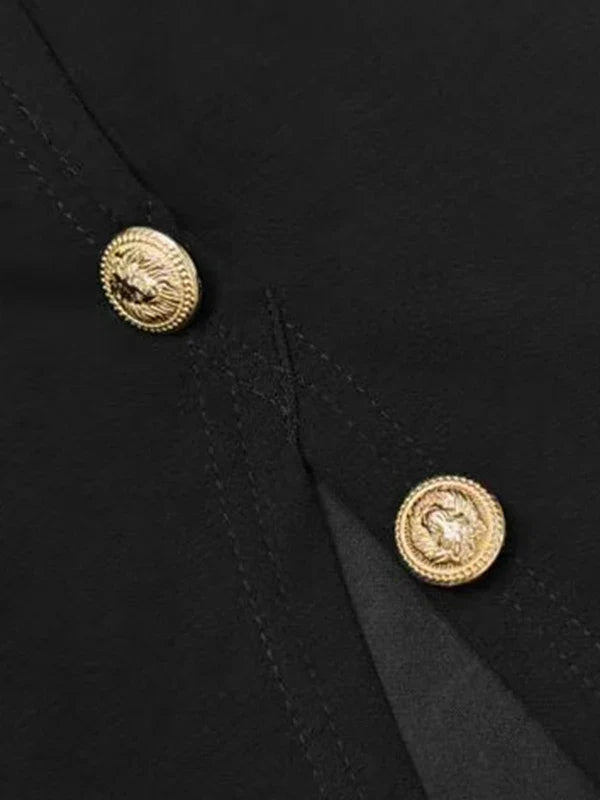 Wedding Prom Evening Gown Party Slit Maxi Dresses for Woman 2025 New Lace Up Gold Button Womens Black Autumn Long Dress