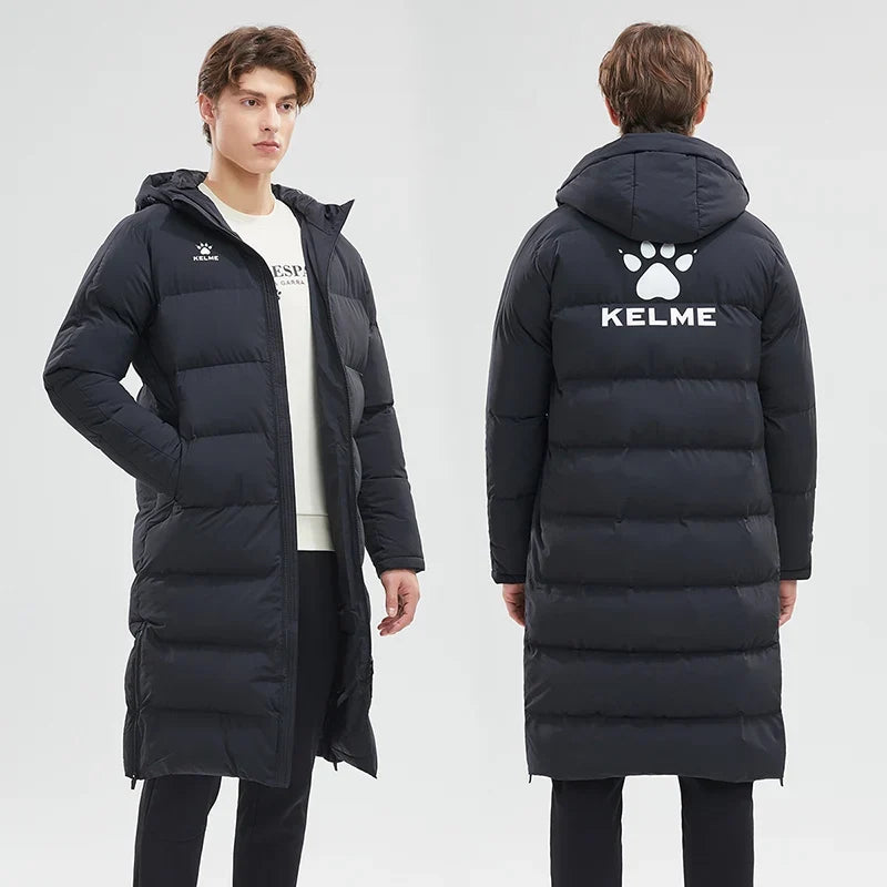Men Winter Jacket Long Solid Sports Training Coat Male Overcoat Outrwear Warm Cotton Padded Winter Coat Women 8261MF1014
