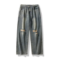 Men's American Style Loose Straight Leg Jeans Vintage Spring Summer New Arrival Drapey Trendy Wide Leg Long Pants