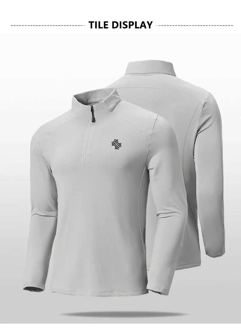 SBWL Men's High Quality Cycling Hiking Outdoor Sports Long Sleeve T-Shirt Leisure Speed Dry Running Fitness Sports Clothing Tops
