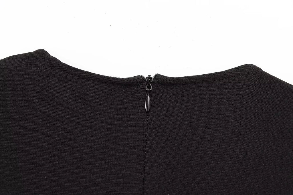 Female Summer Elegant Midi Dress O-Neck Hem Slit With Belt Sleeveless Single Breasted Back Zipper Fashion Long Dress