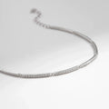 White Gold Plated Bracelet For Women 925 Sterling Silver Rectangle Pave Setting Bracelet Dainty Fashion Basic Jewelry