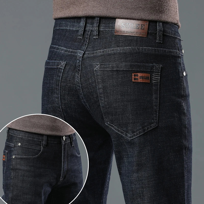 2025 Men's Casual Thin And Lightweight  Skinny Jeans Trousers Tight Pants Solid Colors
