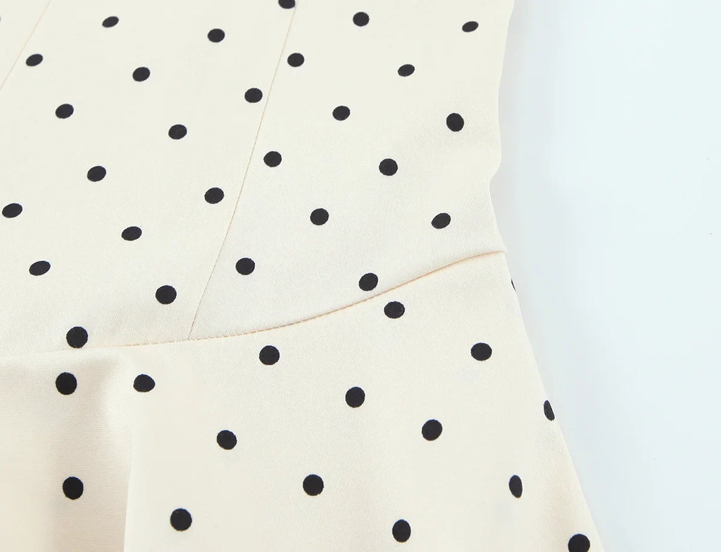Chic Shiny Polka Dot Sheath Camisole V-Neck Mini Woman Dress Fashion 2026 Bodysuits Dress Mature Night Party Vestidos