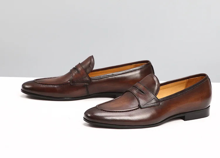 Italian Style Men's Loafers Tassel Genuine Suede Leather Comfortable Slip on Wedding Party Dress Shoes for Men Casual Shoes