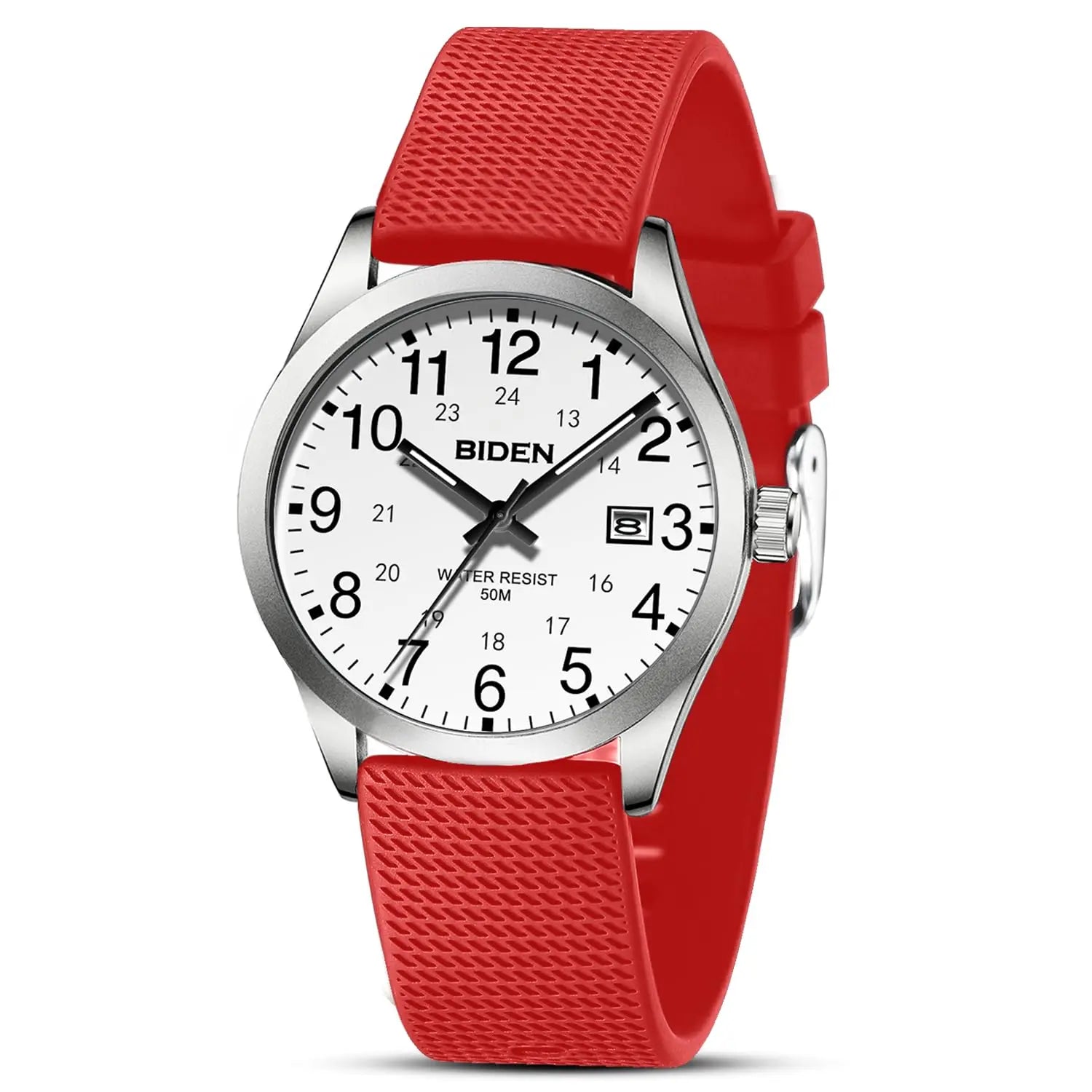 Men's Watch Simulated Quartz Sports Men's and Women's Watch 30 Waterproof Second Hand Luminous Easy to Read Dial
