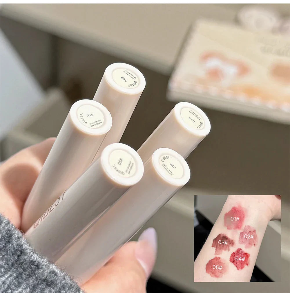 Retro Mail Makeup Set 5pc Matte Lip Mud,1 Blush,1 Highlight And 1 Necklace Gift Multipurpose Cosmetics Kits For Women