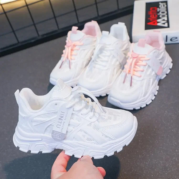 New 2023 Spring Summer Comfortable Breathable Running Shoes Children's Sneakers Student White Shoes Kids Casual Shoes