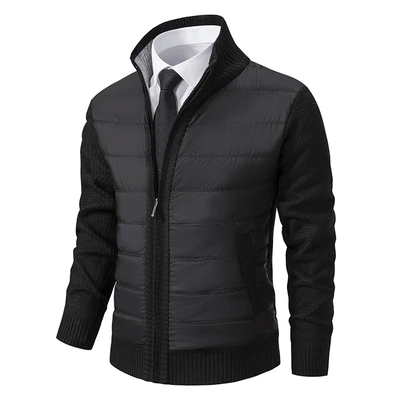 Men Cardigan Sweater Coat 2025 Autumn Winter Korean Warm Thickened Stand Collar Zipper Solid Casual Jacket Fashion Men Clothing