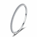 2.5mm All Moissanite Bangles for Women Luxury Sparkling Bracelets Wedding Birthday Gift 925 Sterling Silver Plated 18K