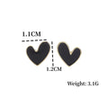 S925 Silver Needle New Love Design Sense Unique Small Group Earrings Simple Black Women's Ear Jewelry Wholesale And Retail